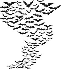 Bats flying around simple background

