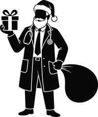 man with a bag , a black silhouette art vector for people