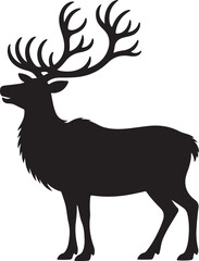 Reindeer Silhouette Vector Design