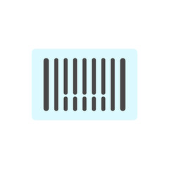 stripped barcode flat icon, isolated on white background. Suitable for packaging, logistics design, retail product labeling, and digital tracking or scanning illustrations.