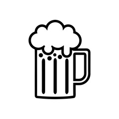 A foamy beer mug icon symbolizing fun and refreshment.