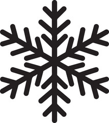 Snowflake Silhouette Vector Design