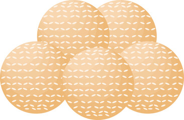 Ilustration of Onde-Onde Indonesian Traditional Food
