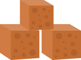 
Brown Sugar Cubes Illustration
