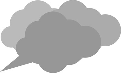 Overlapping Cloud Speech Bubble Graphic