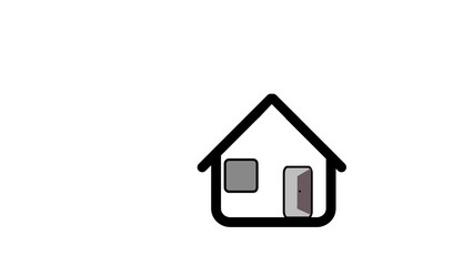 Simple house icon minimalist vector illustration of a home isolated on white background for app and web design