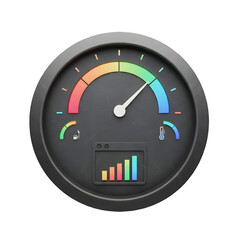Naklejka premium speedometer isolated on white background