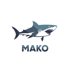 Fototapeta premium shark ocean fish predator mako animal water sea underwater wildlife