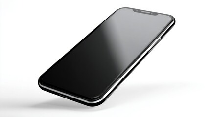 Modern smartphone isolated on white background.