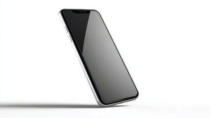 Modern smartphone isolated on white background.