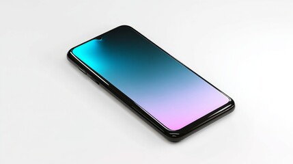 Modern smartphone isolated on white background.