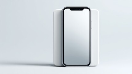 Modern smartphone isolated on white background.