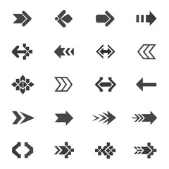 arrow icons set isolated