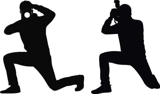 Dynamic silhouette figures capturing moments action photography sports activity