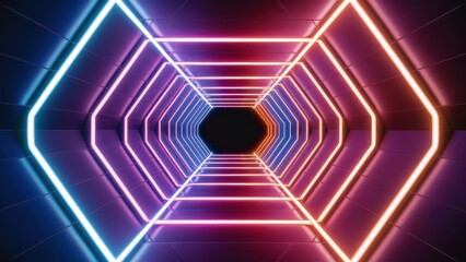 Step into the Vibrant Neon Portal for a Modern Futuristic Journey, Perfect for Tech, Gaming, and Immersive Experiences with a Dark Mysterious Edge
