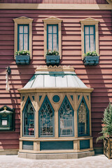 Aesthetic Building on Frozen in Hongkong Disneyland