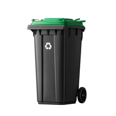 Recycling bin isolated on transparent background for waste management