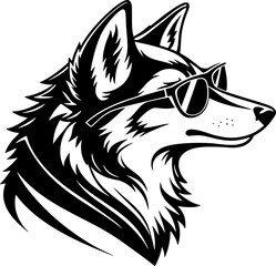 wolf head vector