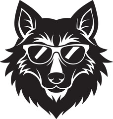 wolf head vector