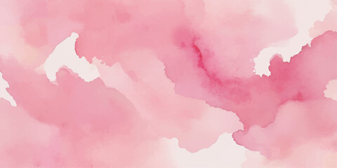 Pink abstract watercolour background with splashes and textures