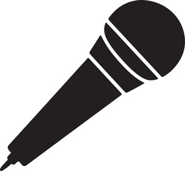 Black Boom Microphone Silhouette Icon