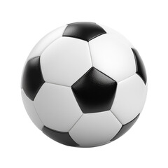 Fototapeta premium black and white soccer ball isolated on transparent background, Clipart png