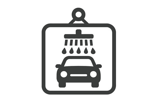 Fototapeta Car wash service icon. Automobile cleaning symbol. Auto wash sign vector illustration. Car care and detailing concept. Vehicle maintenance pictogram for web and mobile apps.