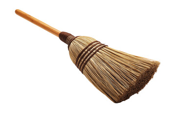 Cleaning broom isolated on transparent background, Clipart png