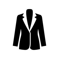 Elegant black blazer icon for business and fashion design.