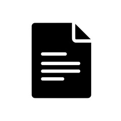 Obraz premium Document icon representing a file with text lines a symbol for documents.