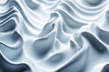 Fototapeta premium Soft white fabric draped elegantly with gentle waves