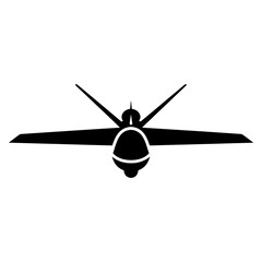 Drone icon with wings and a central body a symbol of technology.