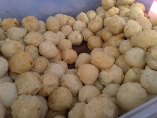 Pempek adaan is deep fried Indonesian fish cake