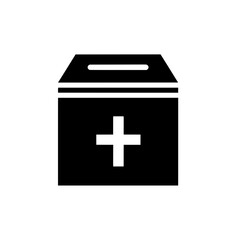 Fototapeta premium Medical box with a cross symbol healthcare and first aid concept.