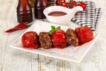 Turkish cuisine - Domatesli Kebab with tomato