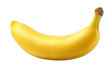 yellow banana isolated on transparent background, Clipart png