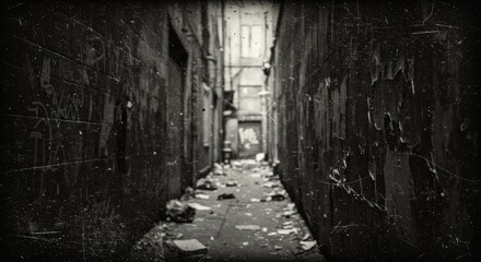 Obraz premium Dirty urban black and white grunge texture with vintage noise. Distressed old photo background featuring dust, smudges, scratches, hairs, and film grain effects. 