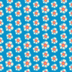seamless pattern with colorful flowers