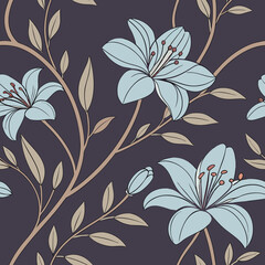 seamless floral pattern with flowers