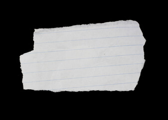 torn ripped paper on black background.