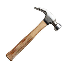 Classic claw hammer tool isolated on transparent background