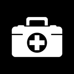 Fototapeta premium First Aid Kit Medical Emergency Health Care Box Icon.