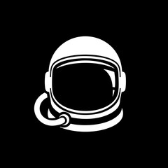 Fototapeta premium Minimalist Astronaut Helmet Icon for Space Exploration and Science.
