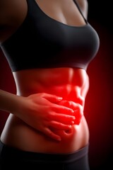 Fototapeta premium stomach pain theme with **eating**, **abdomen**, **pain**