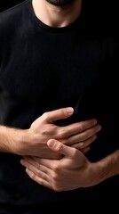 stomach pain theme with **ache**, black, **abdomen**