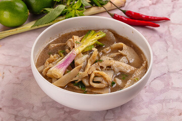 Asian Bamboo shoots traditional soup