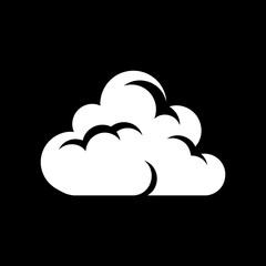 Stylized white cloud icon representing weather or digital storage.