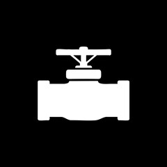 Industrial pipe valve control mechanism silhouette icon.