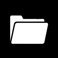 Obraz premium White folder icon for digital file organization and data storage.