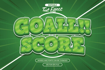 Goal score editable text effect with comic text style